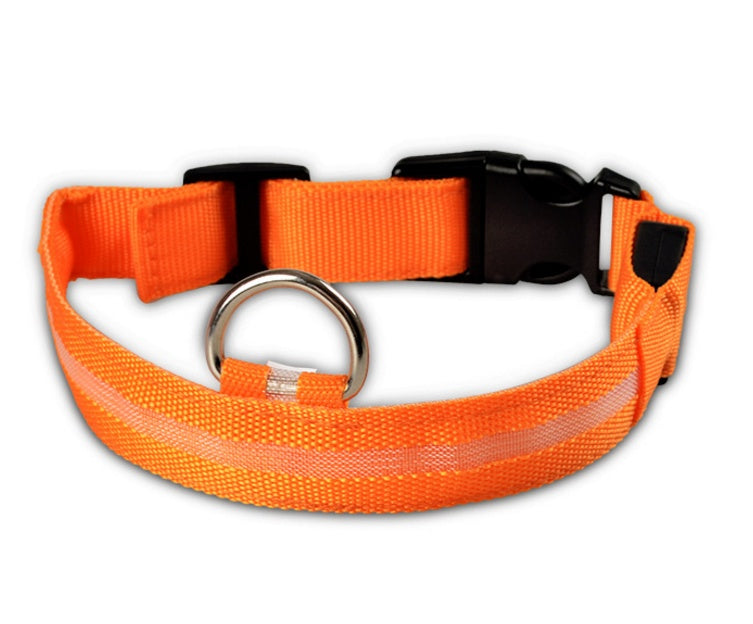 Nylon LED Pet Luminous Collar Night Safety