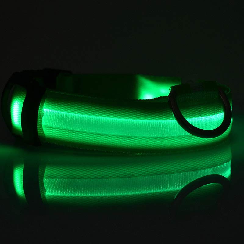 Nylon LED Pet Luminous Collar Night Safety
