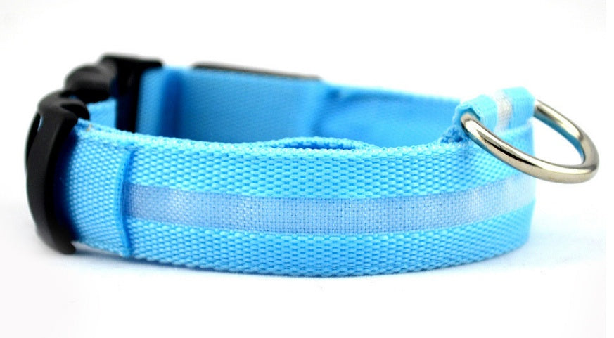 Nylon LED Pet Luminous Collar Night Safety