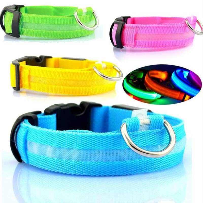 Nylon LED Pet Luminous Collar Night Safety