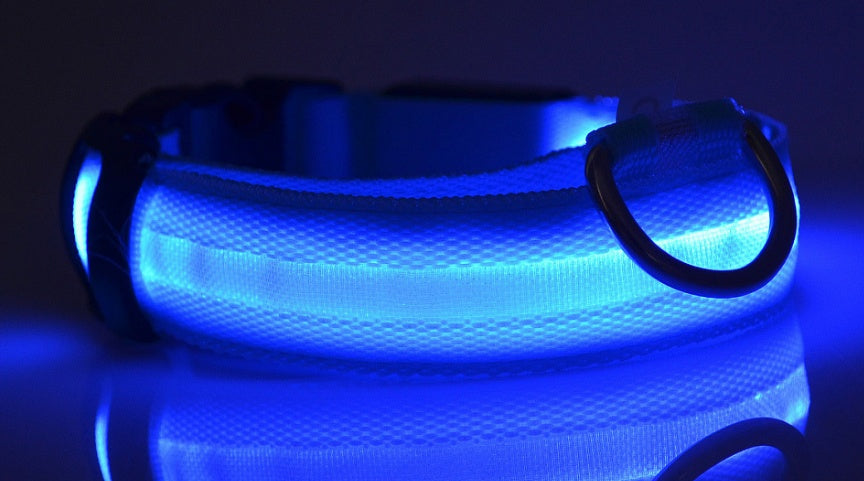 Nylon LED Pet Luminous Collar Night Safety